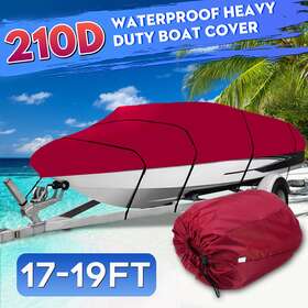 Mtdyboat1722 H Hengyi Soul 210d 17-22ft Heavy Duty Boat Cover For Fish Ski Bass V-hull Runabouts Waterproof