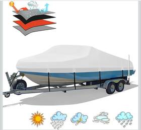 B0b1q378ld Hahasole Heavy Duty 1200d Pu Waterproof Boat Cover 17ft- 19ft Trailerable Marine Grade