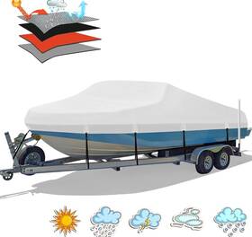 16fttrailerable Hahasole B0c1gfkft6 Boat Cover 14ft- Marine Grad Polyester Canva-hull Runabout With Strap