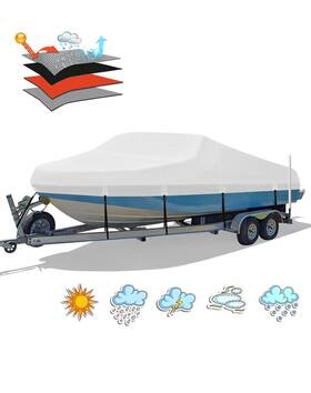 B0cchrxkgg Hahasole Heavy Duty 1200d Pu Waterproof Boat Cover 16ft- 18.5ft Trailerable Marine Grade
