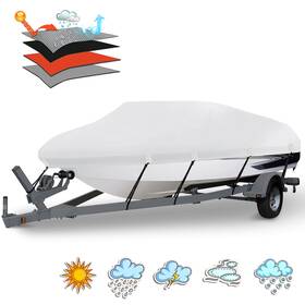 B2022-1 Hahasole Heavy Duty 1200d Pu Waterproof Boat Cover 20ft- 22ft Trailerable Mar Inch