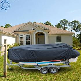 Hp37557 Happy19star For 17 18 19 Ft V-hull Boat Cover Waterproof Heavy Duty Trailerable Fishing