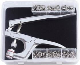 Home Fsn 744581422317 Metal Snaps Buttons With Fastener Pliers Press Tool Kit 50 Set Jersey Silver