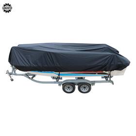 Hgf50080 Home-garden-fix Fishing V-hull Tri-hull Runabout Waterproof Trailerable 20-22ft Black Boat Cover