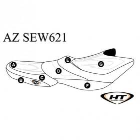 Az-sew621 Ht Premier Hydro-turf Seat Cover Compatible With Kawasaki Ultra 310 R/ 310x Se
