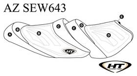 Az-sew643 Ht Premier Hydro-turf Seat Cover Compatible With Kawasaki Stx 160lx