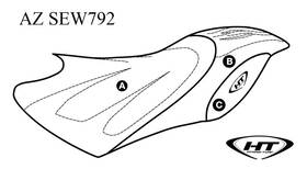 Az-sew792 Ht Premier Hydro-turf Seat Cover Compatible With Yamaha 03-08 Gp1300/ Gp800