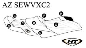 Az-sewvxc2 Ht Premier Hydro-turf Seat Cover For Yamaha 15-20 Vx Cruiser/16-20 Cruiser Ho/vx Ltd