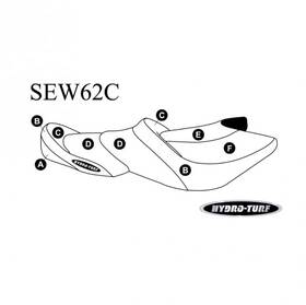 Sew62c Hydro-turf Seat Cover For Kawasaki Ultra 250 / 260 300 /310 Lx Select Models