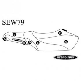 Sew79 Hydro-turf Seat Cover For Yamaha Gp Family Pre 99 Gp1200r