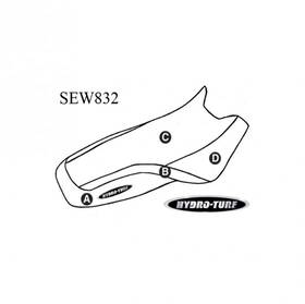 Sew832 Hydro-turf Seat Cover For Sea-doo Xp 95 / Spx 99 With Hump