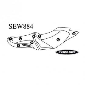 Sew884 Hydro-turf Seat Cover For Sea Doo Gts 130 / Gti 11-16 Wake 155 12-16