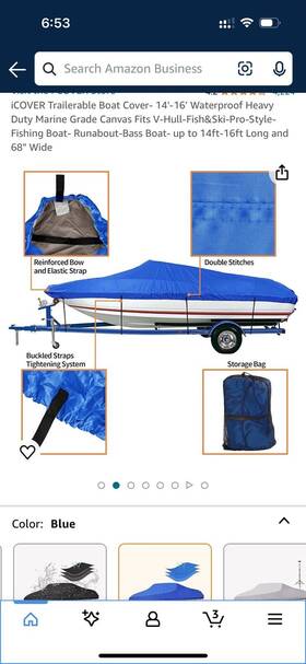 601-a Icover 601 A Waterproof Boat Cover Blue