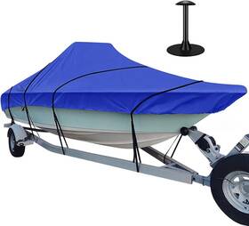 Boat600d Icover B7202/3/5a1-c1 Trailerable Boat Cover Fits V-hull Center Console With Support Pole