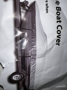 F1599 Icover Gray 17-19ft Trailerable Boat Cover Waterproof Heavy Duty Uv Resistant