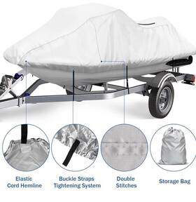 Pwc5102 Icover Personal Watercraft Pwc Jet Ski Cover Seadoo Kawasaki 124 Inch Silver Color