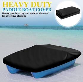 Ea-jagely-1971 Jagely One Pedal Boat Cover Heavy Waterproof Paddle With Support Pole System