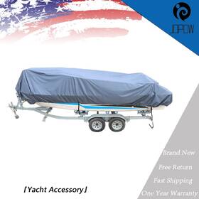 Jp21567w Jopow Waterproof V-hull Gray Boat Cover Trailerable Fishing Ski Bass 210d 17-19ft New