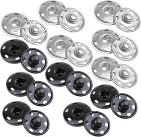 Josdiox 711731188348 Large Snaps For Sewing Big Sew On Snap Buttons Black Silvery