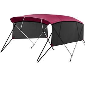 Qw0710r-a08 Kakit 3 4 Bow Bimini Tops With Mesh Sidewalls Support Poles For Boats Marine