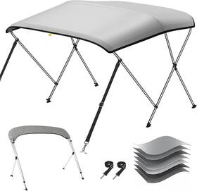 Qw1101h-a08 Kakit 3-bow Bimini Top 6ftl 46 Inch H 79 84 W With Rear Poles And Boot