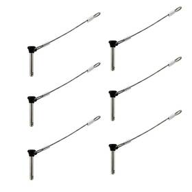Keehui 699927433222 6pieces Stainless Steel 3/16ftft Diameter Bimini Top Pull Pins Spring Lo