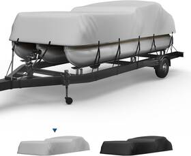 B0cy4lsr9m Kemimoto Pontoon Boat Cover 25-28ft Heavy Duty 600d Uv Resistant Waterproof 972