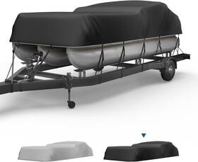 B0fx8p6cgf Kemimoto Pontoon Boat Cover 25-28 Ft Heavy Duty 600d Uv Resistant Waterproof Oxford 4317