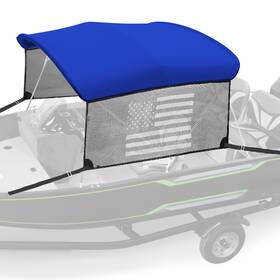 B1604-03511-p Kemimoto 3 Bow Bimini Top Replacement With Mesh Sidewalls Marine Cover Boat Canony