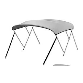 B1604-00301gy Kenimoto Kemimoto 3 Bow Bimini Boat Top Fits Boats 67-72in Wide 600d Canvas - Gray