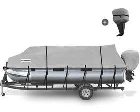 Ml-12fwx-bc-pt-21x24lg King Bird Pontoon Boat Cover 21 X24 Heavy Duty Trailerable 600d Anti-fade