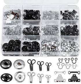 Ko0009 Kopox 180pcs Hook And Eye Sewing Kit With Garment Buttons
