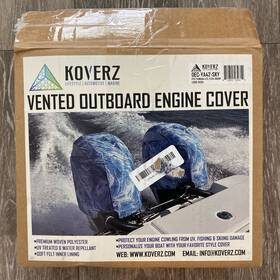 Dec-ya42-sky Koverz Custom Fit Vented Boat Engine Cover Compatible With Yamaha 4.2l 6-cyl F225