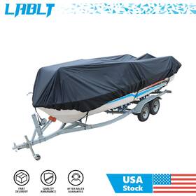 Om112680oc Lablt Black 20-22ft Waterproof Trailerable Boat Cover Fishing V-hull Tri-hull Runabout