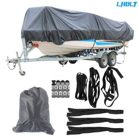 Om96048oc Lablt 14-16ft 3 Layers Boat Cover 90 Inch Heavy Duty Fabric With Cotton Lining