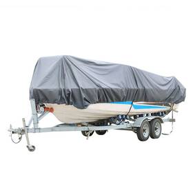 Qs212592qr Lablt Boat Cover Gray 600d Marine Grade Polyester Canvas Trailerable Waterproof