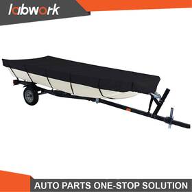Tl21014q Labwork Black Boat Cover For Jon 12ft-18ft L Beam Width Up To 75inch 210d