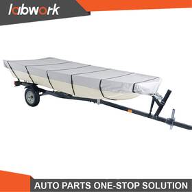 Tl21022q Labwork Boat Cover Grey For Jon 12ft-18ft L Beam Width Up To 75inch 210d