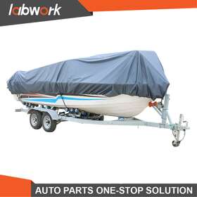 Tl21026q Labwork Boat Cover 11-22ft 210d Waterproof Heavy Duty Trailerable Fishing V-hull