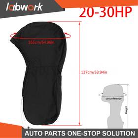Tl23152q Labwork Black 600d Boat Full Outboard Engine Cover Waterproof Fit 6-225hp Motor