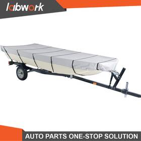 Tl26177q Labwork 12ft-18ft Water Proof Heavy Duty Trailerable For Jon Boat Cover Grey