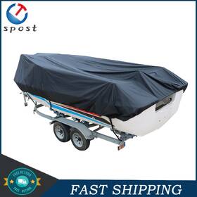 Sst47823t Labworkmoto 11-13ft Boat Cover V-hull Runabouts 420d Black Waterproof Heavy Duty