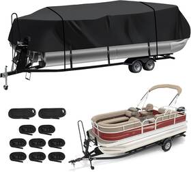 K91u456180o0q11 Lanlelin Heavy Duty Trailerable Pontoon Boat Cover S 16ft-18ft5ftft Marine Grade Waterproo