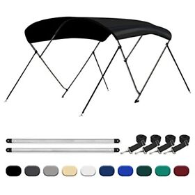 Leader Accessories 3 Bow Black 6footl X 46inch H 79inch-84inch With Bimini Top Boat Cover