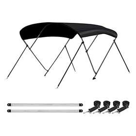 6ftl Leader Accessories 841432105150 Black 3 Bow X 46 Inch H 73 -78 W Bimini Top Boat Cover