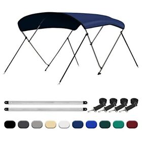 Leader Accessories Navy Blue 3 Bow 6footl X 46inch H 79inch-84inch With Bimini Top Boat