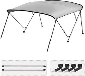 Vc2401056 Leadpro 3 Bow Bimini Top Boat Cover Rear Support 6ftl X 46 Inch H 61 -66 W