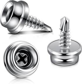 Canvas-04 Leifide Boat Canvas Snaps Stainless Steel Screw Cover Metal Silver