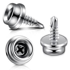 Canvas-06 Leifide Boat Canvas Snaps Stainless Steel Screw Cover Metal 3/8 Inch