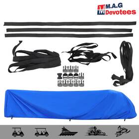 Mag22242es M.a.g-devotees Jon Boat Cover Waterproof 17ft 18ft 19ft Heavy Duty Fabric Beam 95 Inch Dark Blue